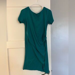 Pinkblush Teal Midi Dress with Side Drape